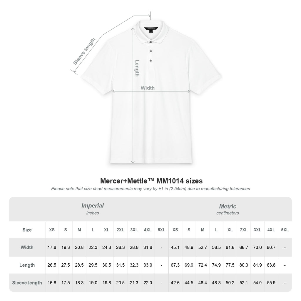 Men’s Stretch Jersey Polo | Embroidered Logo - 92/8 Polyester/Spandex