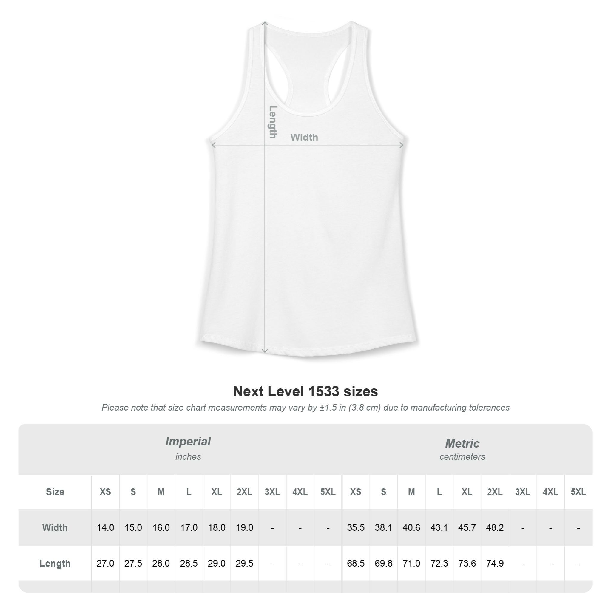 Women's Racerback Tank | 60% Cotton - 40% Polyester